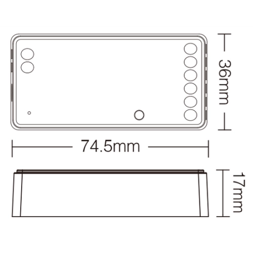 KONTROLER MONO/CCT 12A 12-24V 4-STR FUT035W+WIFI